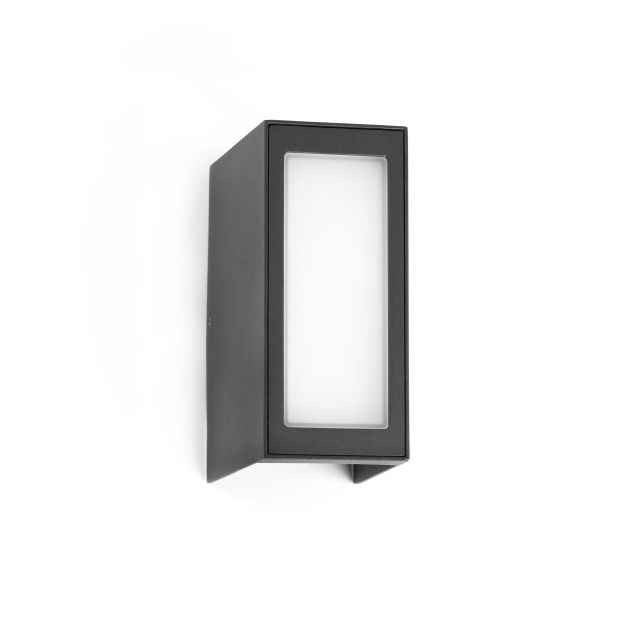 Faro Log - applique murale - 9 x 13 x 17 cm - 9W LED incl - IP54 - gris foncé