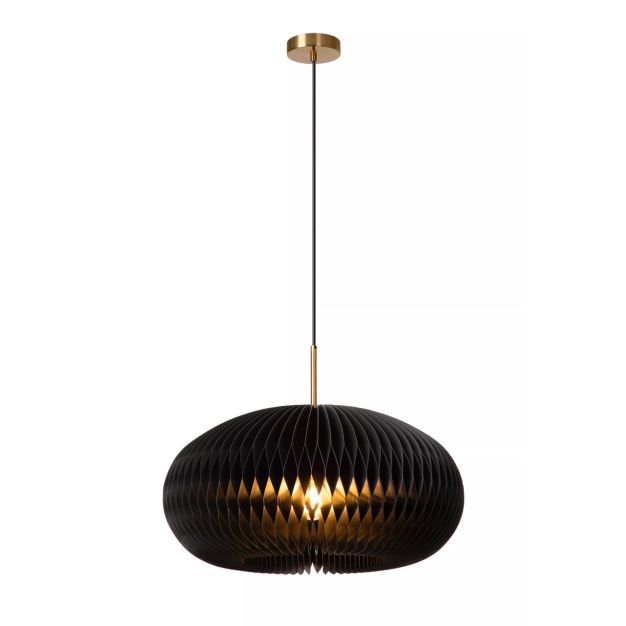 Lucide Armoni - lampe suspendue - Ø 52 x 180 cm - noir