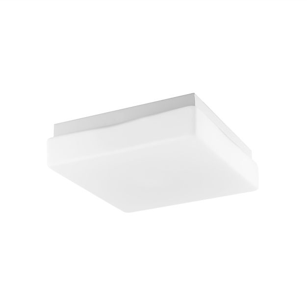 Nova Luce Cube - plafonnier de salle de bains - 20,5 x 20,5 x 7 cm - IP44 - blanc