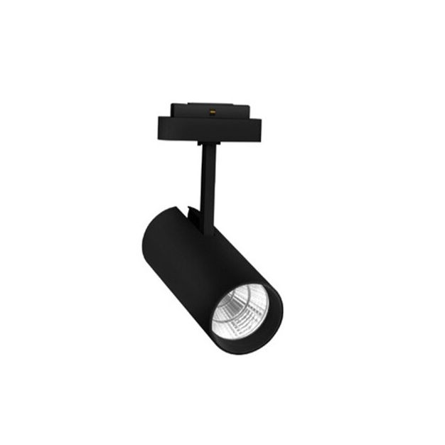 Nova Luce Nap - pour système de rail magnétique - Ø 8,5 x 27 cm - 20W LED incl. - noir sable - couleur de lumière blanc chaud