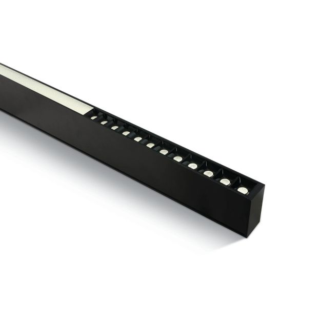 ONE Light LED Linear Profiles - plafonnier/ suspensions - 120 x 7 x 3,5 cm - 40W LED incl - noir - couleur de lumière blanche