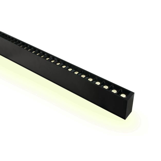 ONE Light LED Linear Profiles - lampe suspendue - 130 x 7 x 3,5 cm - 40W + 20W LED incl. - noir - blanc couleur de lumière