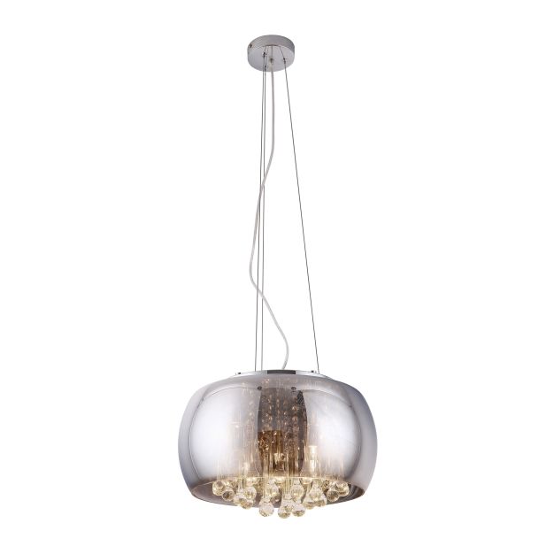 Maxlight Moonlight - lampe suspendue - Ø 40 x 145 cm - chrome