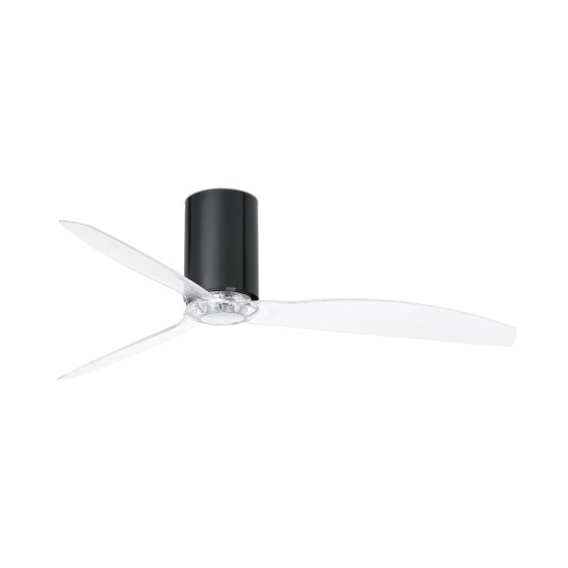 Faro Mini Tube - ventilateur de plafond avec télécommande - ventilateur intelligent - Ø 128 cm - noir et transparent