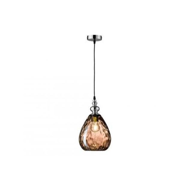 Fischer & Honsel Uller - lampe suspendue - Ø 20 x 140 cm - ambre