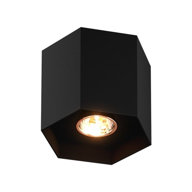 Zuma Line Polygon CL 1L - spot apparent 1L - 12 x 10 cm - noir