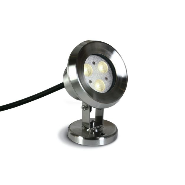 ONE Light LED Underwater Range - projecteur sous-marin à LED - Ø 10,2 x 14 cm - 3 x 1W LED dimmable incl. - IP68 - acier inoxydable