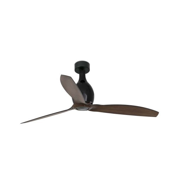 Faro Mini Eterfan - ventilateur de plafond avec télécommande - ventilateur intelligent - Ø 128 cm - noir mat et marron foncé