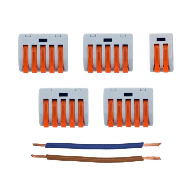 Roi Du Luminaire - wago kit de connexion pour plaque de plafond avec 6 points lumineux