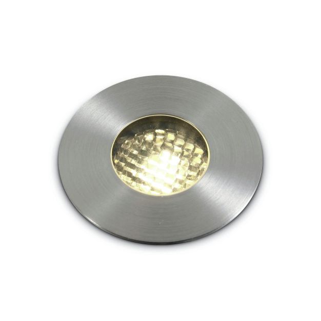 ONE Light COB Honeycomb Range - spot extérieur au sol - Ø 62 mm, Ø 52 mm encastré - 3W LED dimmable incl. - IP67 - acier inoxydable - couleur de lumière blanc chaud