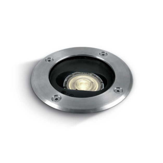 ONE Light GU10 Inground Adjustable Range - spot extérieur au sol - Ø 120 mm, Ø 115 mm encastrable - IP67 - acier inoxydable