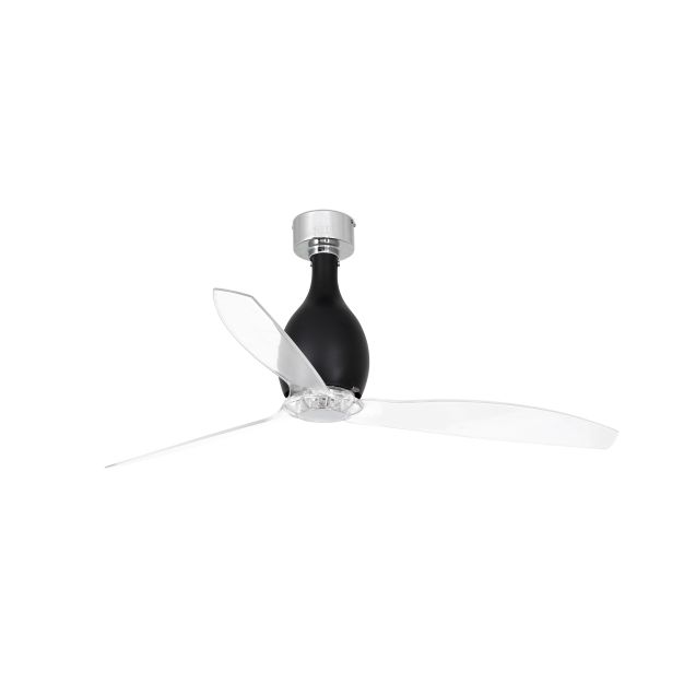 Faro Mini Eterfan - ventilateur de plafond avec télécommande - Ø 128 cm - noir et transparent