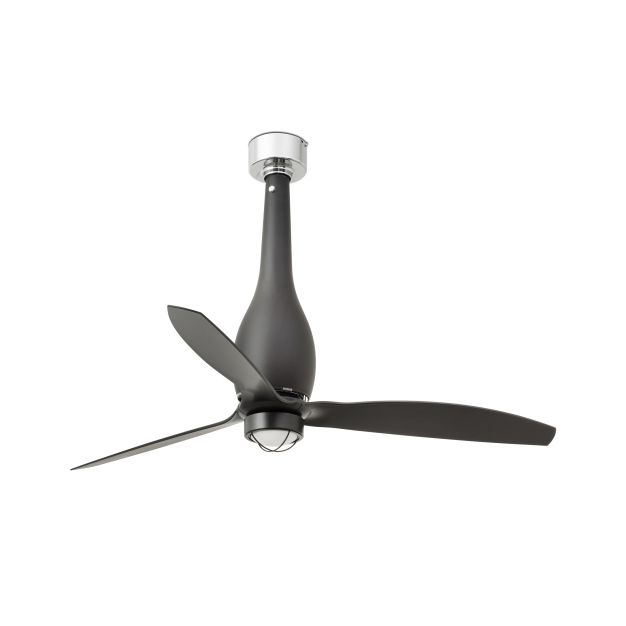 Faro Eterfan - ventilateur de plafond avec lumière et télécommande - ventilateur intelligent - Ø 128 cm - 17W LED incl. - noir mat