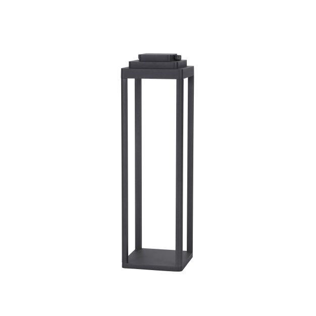 Nova Luce Figi - lampadaire portable avec port USB - 50 cm - 2W LED dimmable incl. - IP65 - anthracite