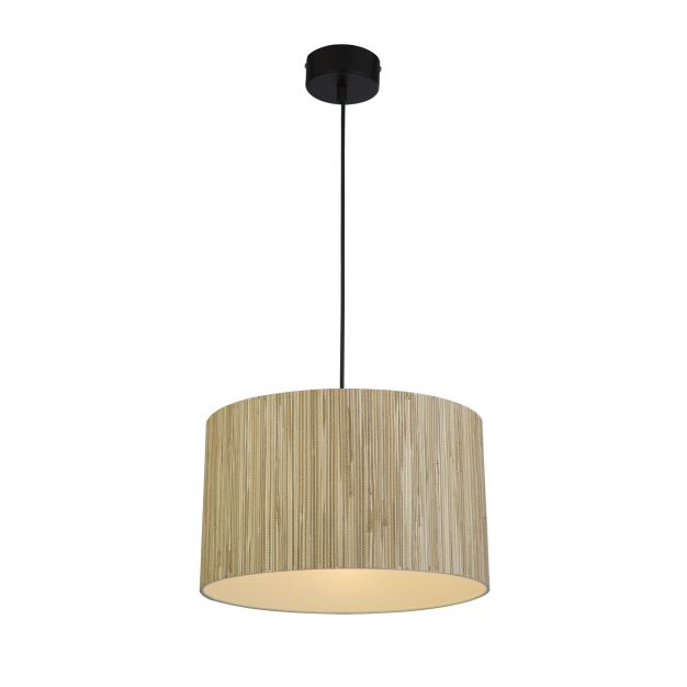 Searchlight Meadow - lampe suspendue - Ø 35 x 120 cm - brun et noir