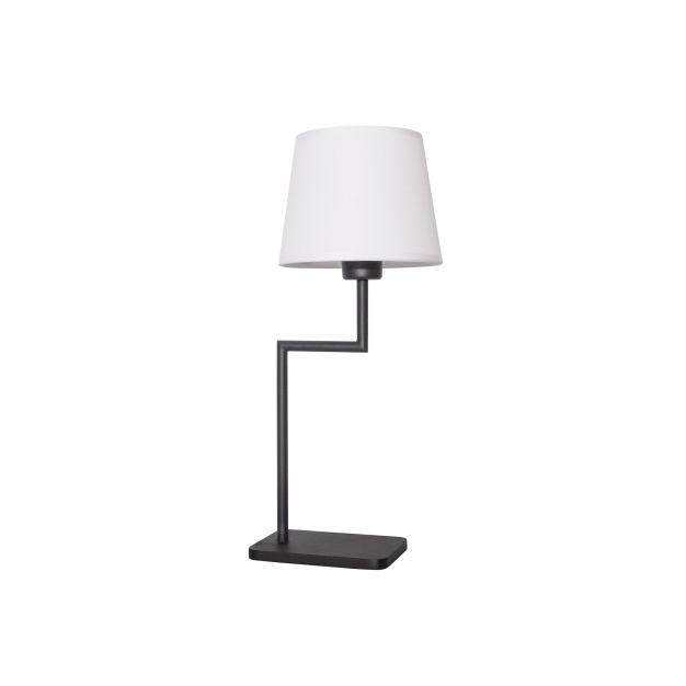 Nova Luce Savona - lampe à poser - 16 x 11 x 50 cm - blanc et noir sable