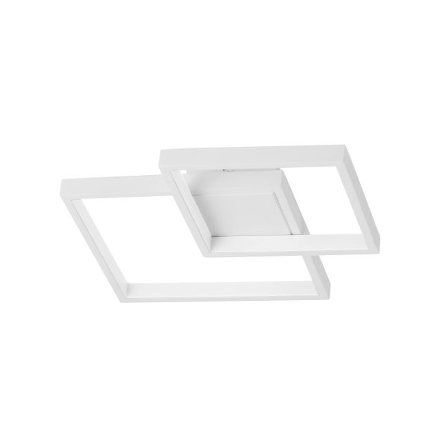 Nova Luce Porto - plafonnier - 32 x 32 x 6 cm - 19W LED incl. - blanc sable