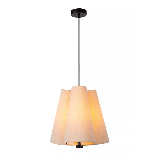 Lucide Gregory - lampe suspendue - Ø 34,3 x 165 cm - beige