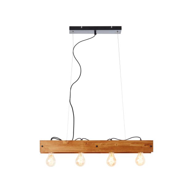 Brilliant Calandra - lampe suspendue - 75 x 13,5 x 150 cm - noir et marron