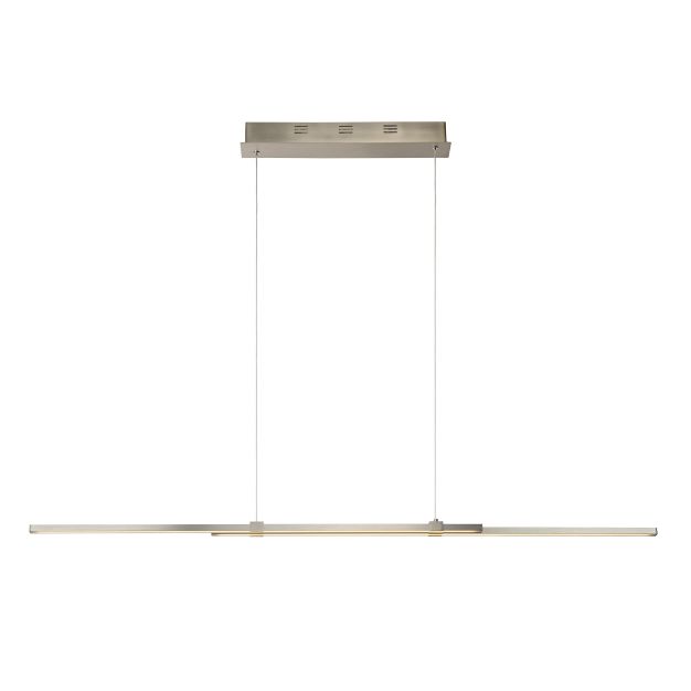 Lucide Extensi - lampe suspendue - 100 x 8 x 130 cm - 40W LED dimmable incl - chrome satiné