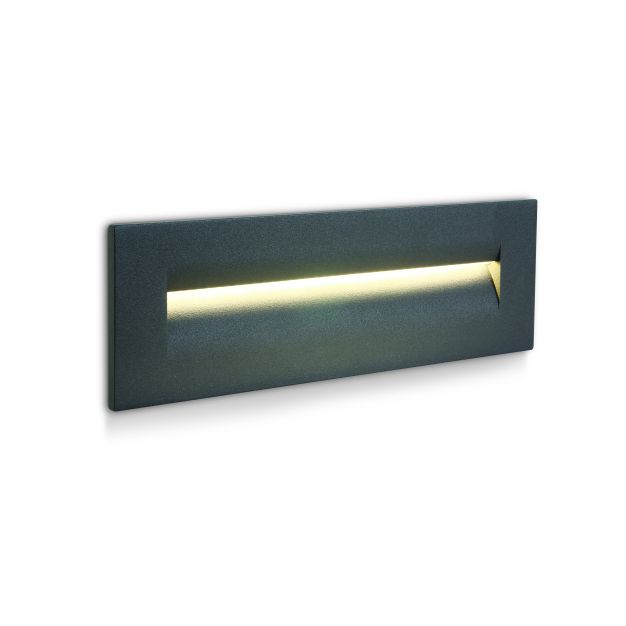 ONE Light Dark Light - applique murale encastrée - 25 x 7,3 x 8,7 cm - 8,5W LED incl. - IP65 - anthracite