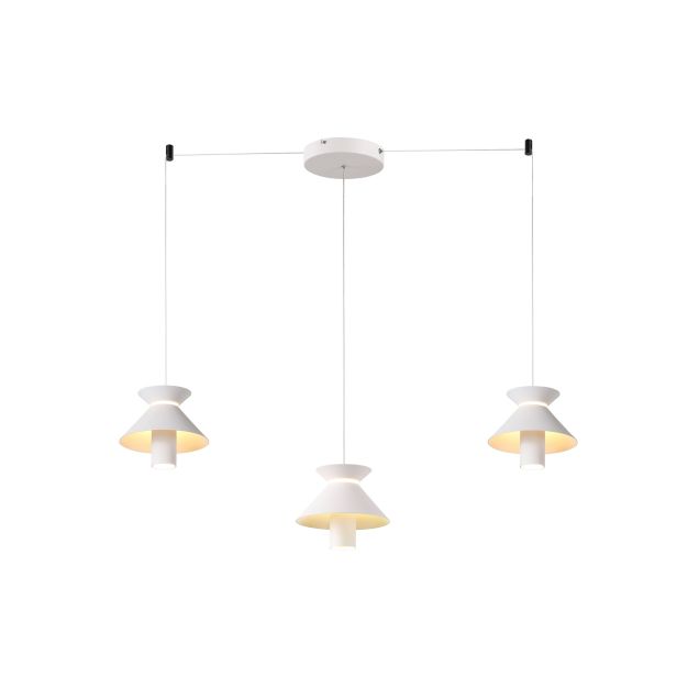 Brilliant Parachute - lampe suspendue - Ø 400 x 400 cm - gradateur à 3 niveaux - 3 x 8W LED incl. - blanc