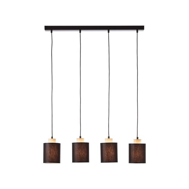 Brilliant Vonnie - lampe suspendue - 80 x 13 x 111 cm - noir et marron clair