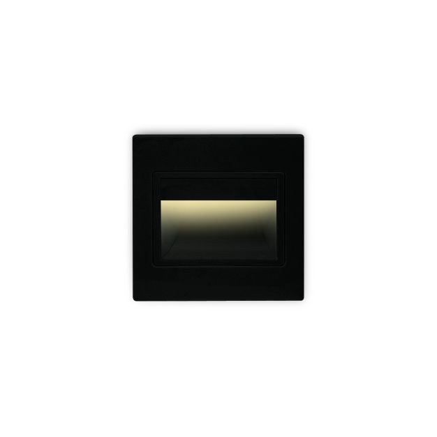 ONE Light Indoor Square Wall Recessed - applique murale encastrée - 9,4 x 3,5 x 9,4 cm - 1,5W LED incl. - noir