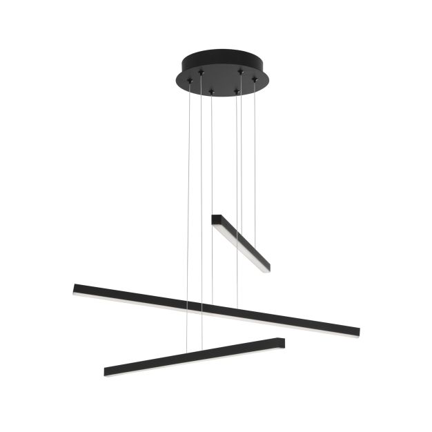 Nova Luce Eben - lampe suspendue - 55 x 55 x 180 cm - 40W LED incl. - noir sable