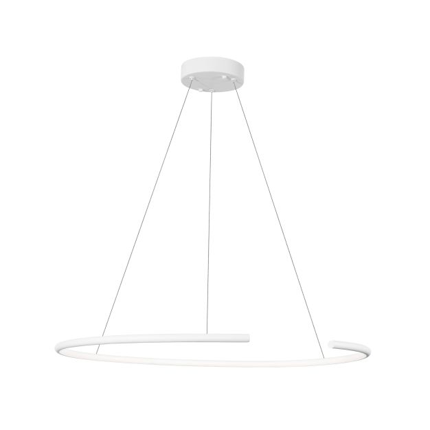 Nova Luce Breda - lampe suspendue - Ø 70 x 200 cm - 30W LED incl. - blanc sable