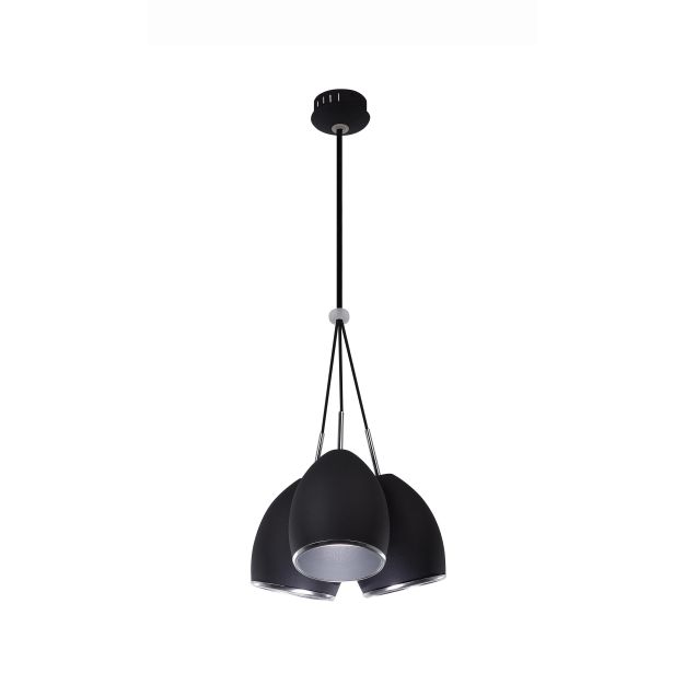 Nova Luce Piccolo - lampe suspendue - Ø 35 x 160 cm - noir mat