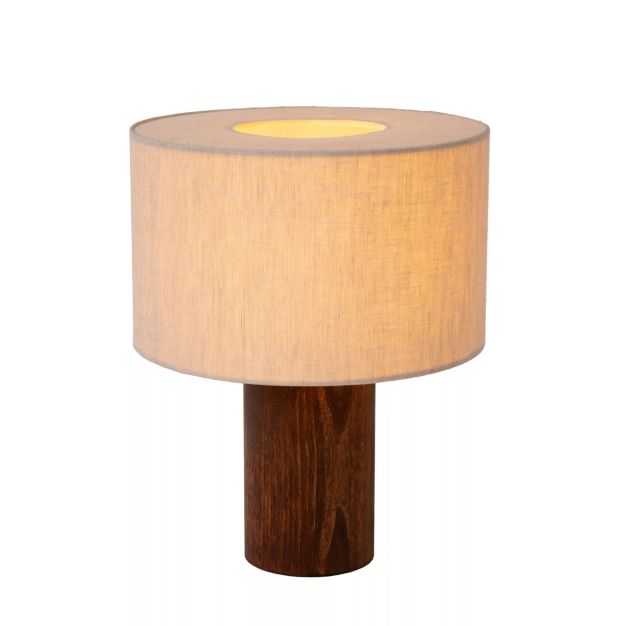 Lucide Tachina - lampe à poser - Ø 25 x 31,5 cm - bois