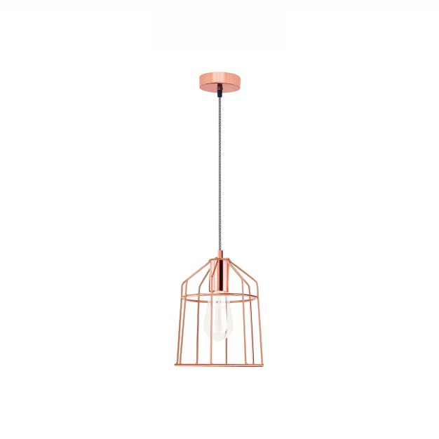 Nova Luce Peppino - lampe suspendue - Ø 19 x 120 cm - cuivre