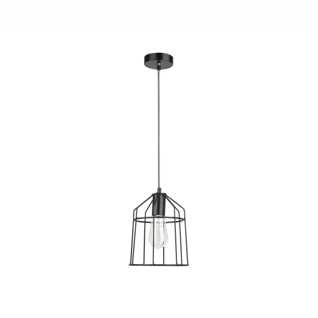 Nova Luce Peppino - lampe suspendue - Ø 19 x 120 cm - noir