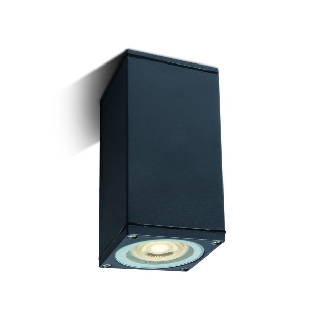 ONE Light GU10 Outdoor Cubes - spot en saillie - 6,3 x 6,3 x 13,5 cm - IP54 - anthracite