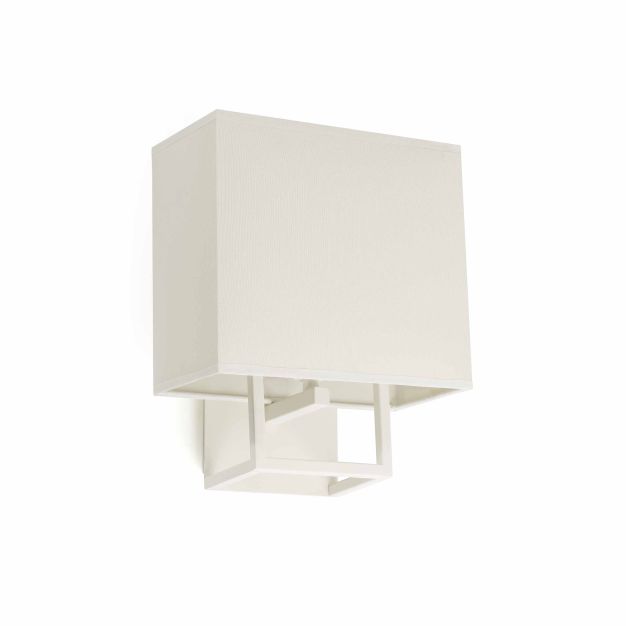 Faro Vesper - applique murale avec interrupteur - 22 x 15 x 26,5 cm - blanc et beige