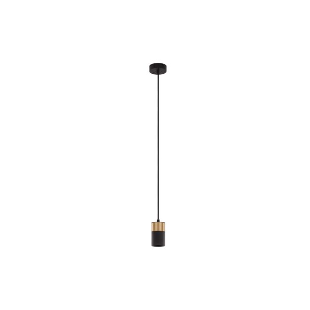 Nova Luce Pogno - lampe suspendue - Ø 5,6 x 150 cm - noir et or