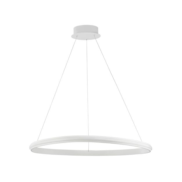 Nova Luce Aries - lampe suspendue - Ø 74 x 120 cm - 32W LED dimmable incl. - blanc sable