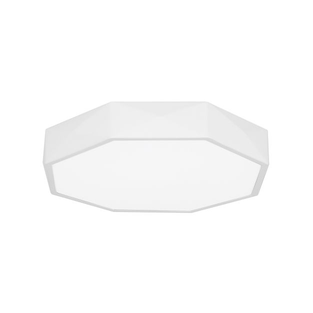 Nova Luce Eben - plafonnier - Ø 40 x 6 cm - 24W LED incl. - blanc sable et blanc mat