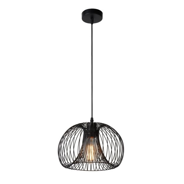 Lucide Vinti III - lampe suspendue - Ø 30 x 148 cm - noir