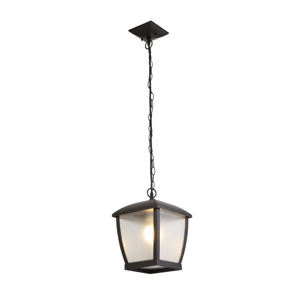 Searchlight Seattle - lampe suspendue d'extérieur - 32 x 32 x 113 cm - IP44 - noir