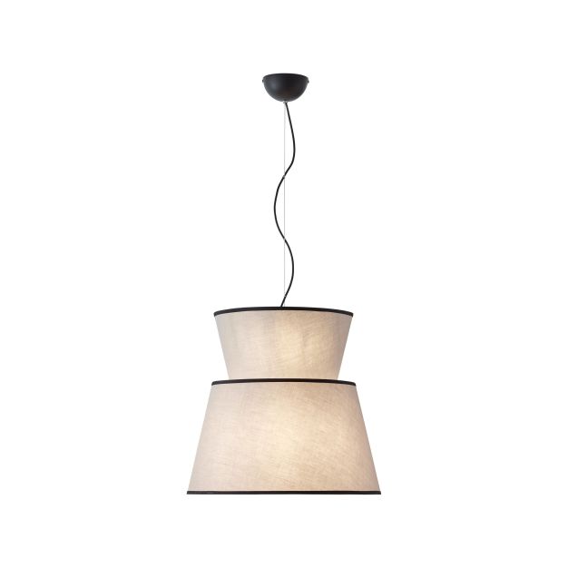 Brilliant Amoa - lampe suspendue - Ø 50 x 120 cm - gris