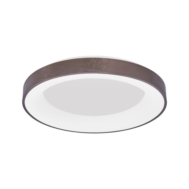 Nova Luce Rando Thin - plafonnier - Ø 60 x 9 cm - 50W LED dimmable incl - café brossé