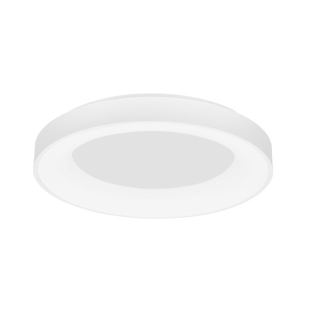 Nova Luce Rando Thin - plafonnier - Ø 60 x 9 cm - 50W LED dimmable incl - blanc sable - couleur de lumière blanc chaud