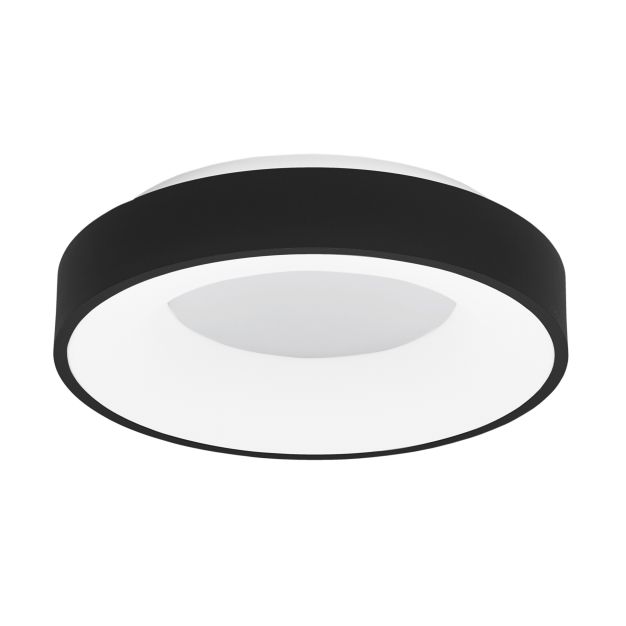 Nova Luce Rando Thin - plafonnier - Ø 38 x 9 cm - 30W LED dimmable incl - noir sable