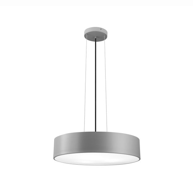 Nova Luce Finezza - lampe suspendue - Ø 50 x 130 cm - gris mat