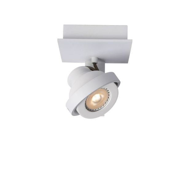 Lucide Landa - spot en saillie - 11,5 x 11,5 x 12,5 cm - 5W LED dimmable incl - dim to warm - white