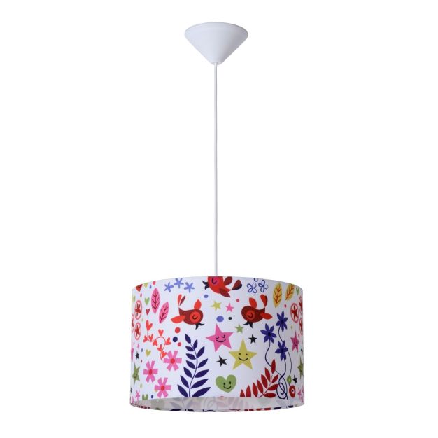 Lucide Adrian - lampe suspendue pour chambre d'enfant - Ø 30 x 150 cm - rose