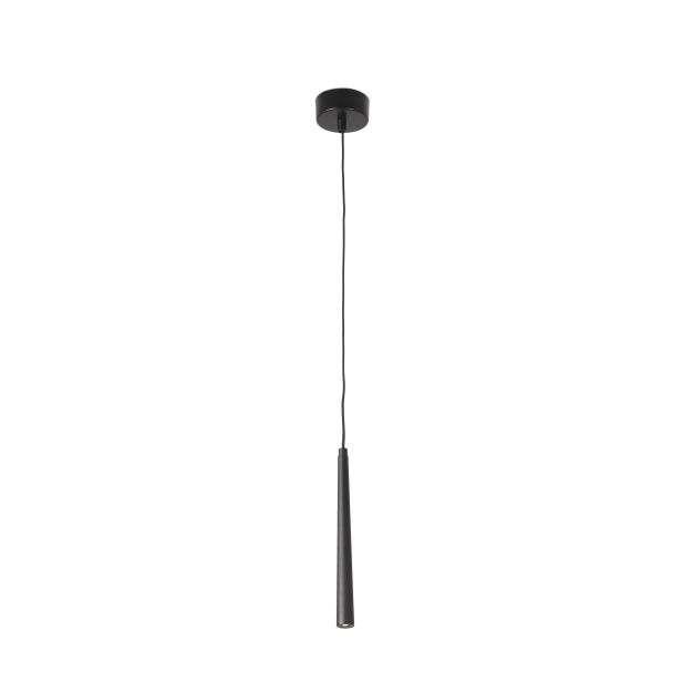 Faro Sabi - lampe suspendue - Ø 2,5 x 25 cm - 3W LED incl - noir mat