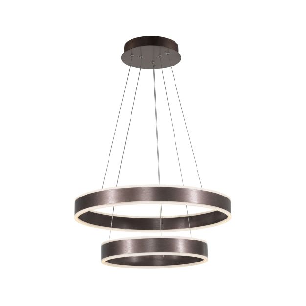 Nova Luce Nador - lampe suspendue - Ø 60 x 120 cm - 75W LED dimmable incl - brun café